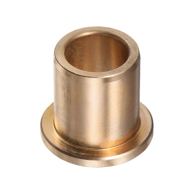 Flange Bearing Sleeve 15mm x 21mm x 25mm Bronze Self-Lubricating Bushings