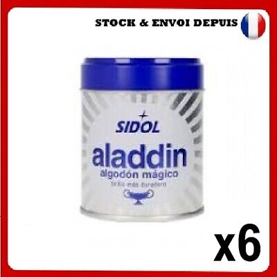 Lot 75 g x 6 Nettoyant Sidol Aladdin Métal Argenterie Bijoux 