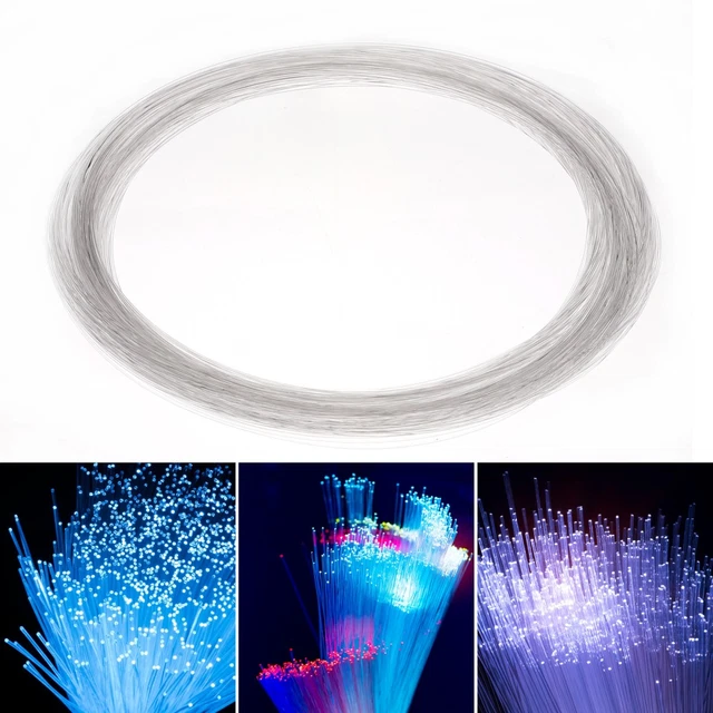 PLASTIC END GLOW Fiber Optic Fibre Lights Sensory Cable Pmma Optical £9 ...