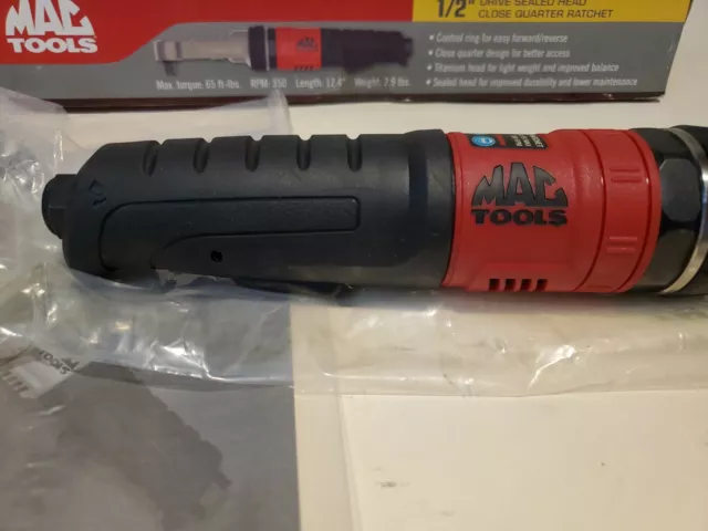 New Mac Tools AR050B 1/2" Drive Close Quarter Titanium Head Air Ratchet - P2 3
