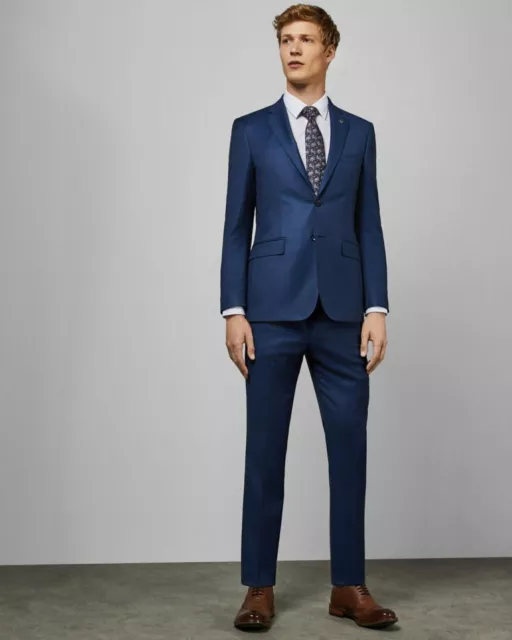 NWT Ted Baker London Men KERNALT Debonair Plain Suit Pant Blue Sz 36 $245 II309