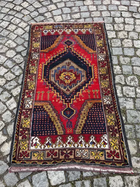 Wunderschöne Handgeknüpfte Türkische Teppich Carpet Yahyali  84X149 Cm