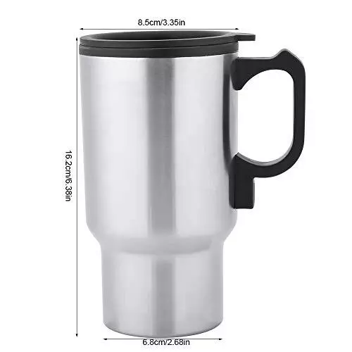 Tasse Chauffante en Acier Inoxydable, 12 V 450 Ml pour Voiture électrique, 3