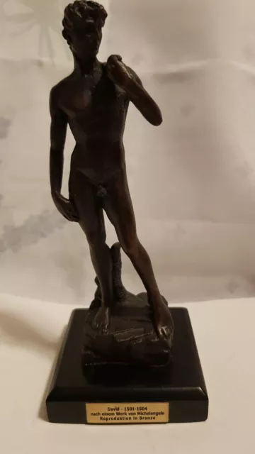 "David" Michelangelo 1501-1504 Bronzefigur ca. 15 cm hoch