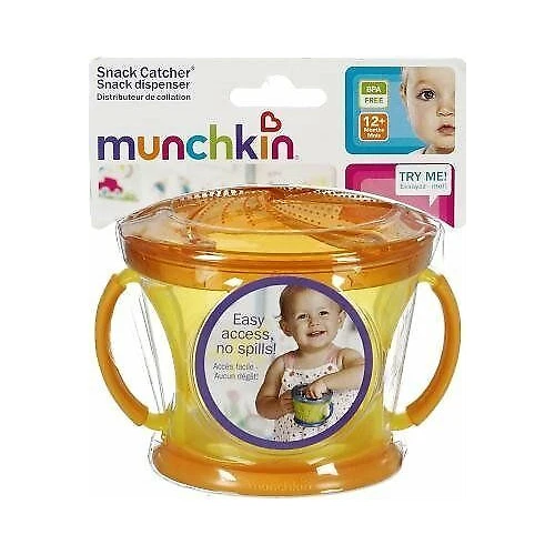 Munchkin Snack Catcher Easy Access No Spill Assorted Colors 1 Count Pack of 2