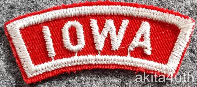 Boy Scout Red White Strip RWS - State Iowa - IOWA - BSA