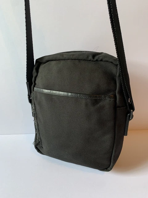 Tumi Men Black Alpha Crossbody Leather Trim Organizer Bag Purse Travel Zip Top 2