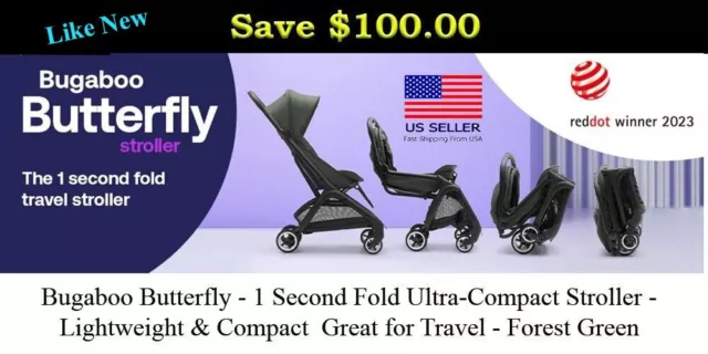 Bugaboo Butterfly - 1 Second Fold Ultra-Compact Stroller - US Seller