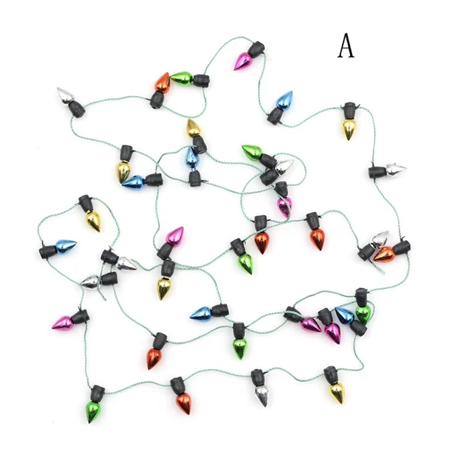1m Dollhouse Miniature A String of multi-coloured plastic Christmas lights  URUK