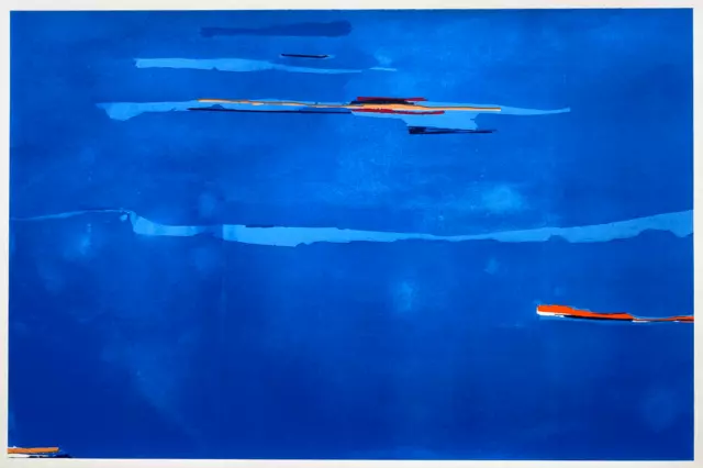 Helen Frankenthaler Rare 2002 X-Lrg Fine Art Silkscreen Print "Ocean Drive" 1974