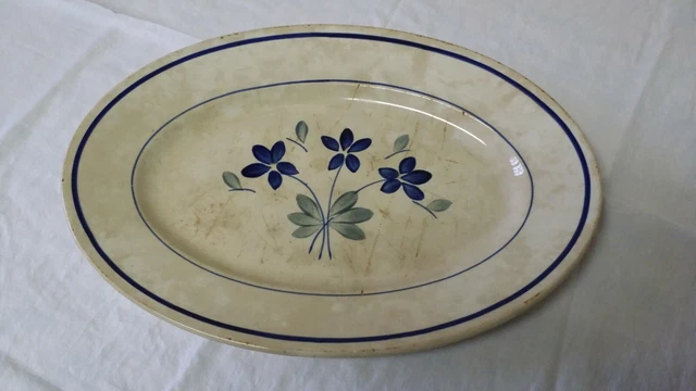 Plat ovale céramique, Robert Picault, Vallauris - Acolytes Antique