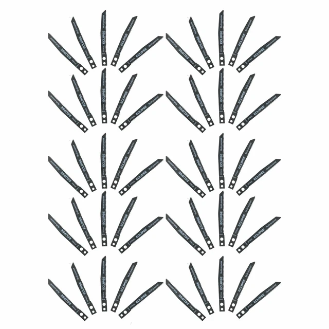 50pc EPTN02 HSS Eclipse Jigsaw Blade 2.5 - 6mm Cutting Pitch 1.8mm Medium-Thick 2