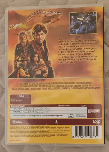 Dvd Solo : A Star Wars Story 2