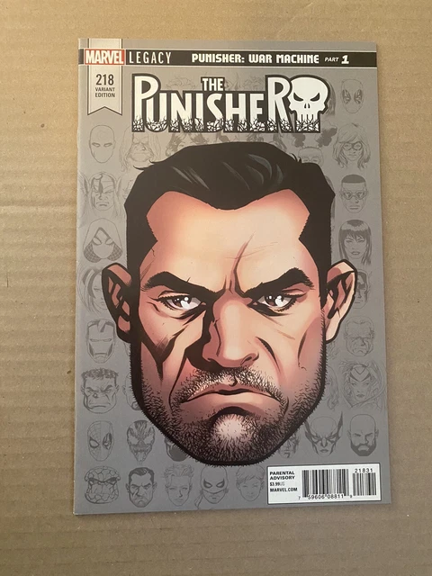 PUNISHER #218 NM War Machine Part 1, Headshot Variant Marvel Comic
