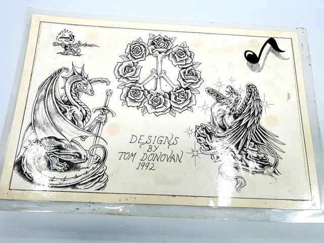 Flash de colección Tattoo Shop #8 años 90 dragón rosas águila calvin tom donovan