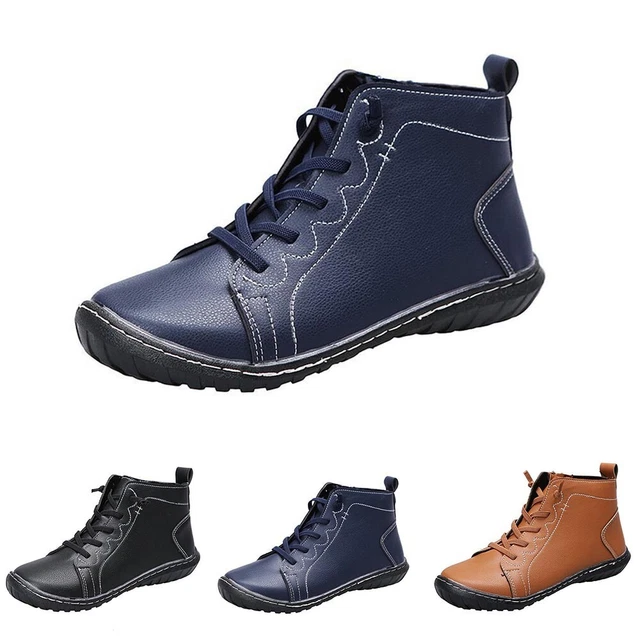 All Seasons stivali da donna scarpe tacco piatto lacci punta rotonda monouso