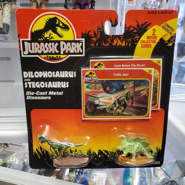 Kenner 1993 Jurassic Park Die Cast Dinosaurs Dilophosaurs & Stegosaurus NEW