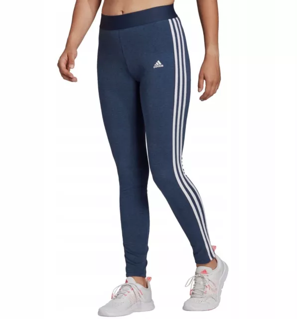 adidas Essentials 3 Stripes Leggings Women's - Navy Tights - Medium UK 12-14