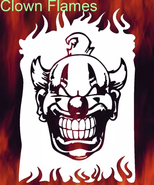 Mini Clown 7 Two Layer Airbrush Stencil Spray Vision Template