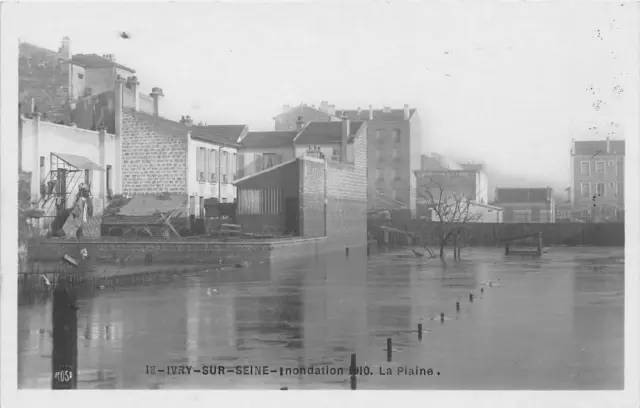Cpa 94 Ivry Sur Seine Inondation La Plaine