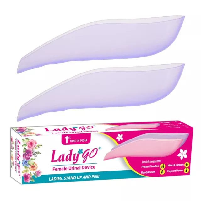 Lady Go Réutilisable Femelle Miction Appareil pour Femmes, Paquet De 2 Pièce