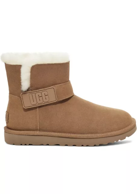 UGG 1016422 Women's Mini Bailey Button II Size 8 Winter Boot - Chestnut