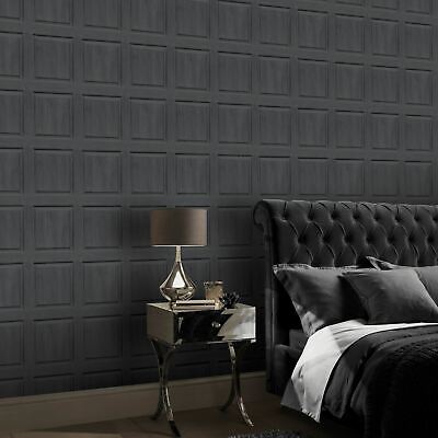 Arthouse Arthouse Lavato Legno Pannello 3D Effetto Carta da Parati Ruvida Grigio 909600 