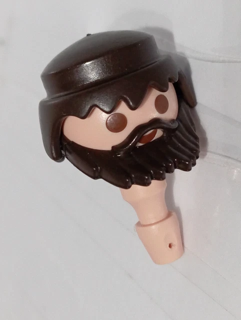 Perruques PLAYMOBIL X2 - Cheveux Marron Foncé, Style Melena Femme Sarrazin - Occasion, Pour Pièces