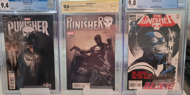 PUNISHER 102 CGC 9.8 BULLSEYE 218 9.4 John Bernthal #1 9.6 SS Maleev 3 book lot