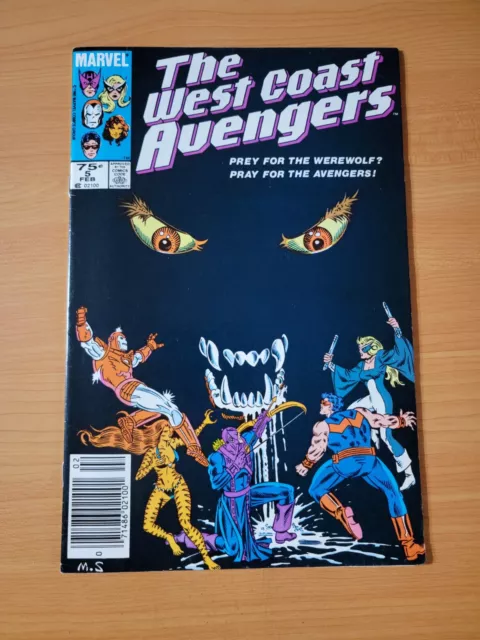 West Coast Avengers #5 Newsstand Variant ~ VF NEAR MINT NM ~ 1986 Marvel Comics