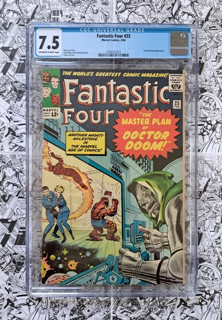🔥Fantastic Four #23 Cgc 7.5 Off White To White Pages Doctor Doom Appearance🔥