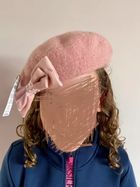 Monsoon beret hat, pink, brand new with tags age 6-13 bought for £11