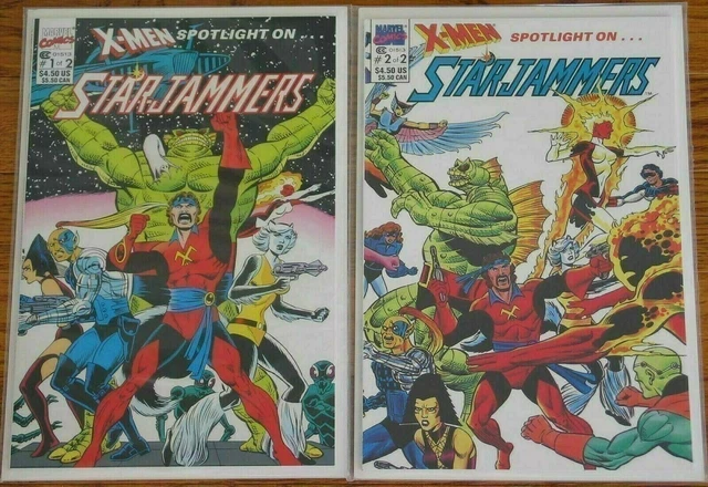 X-MEN: SPOTLIGHT ON STARJAMMERS full set #1 2 Marvel Prestige format comic 1990