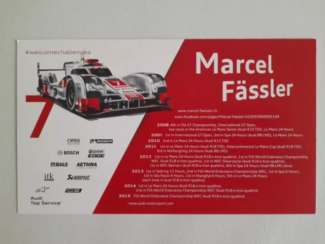 Carte Marcel Fassler 24 Heures Du Mans 2015 Audi 2