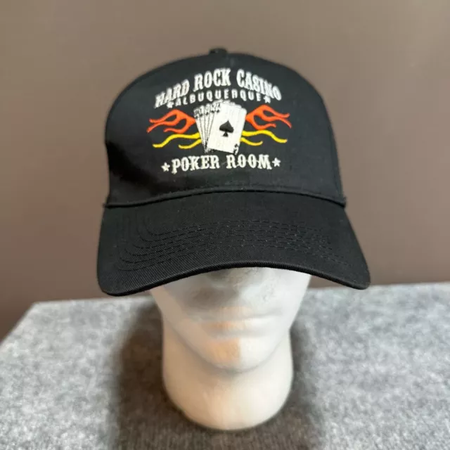 Hard Rock Casino Hat Cap Adult Black Adjustable Strap Albuquerque Poker Room