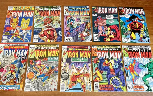 10 Vintage Iron Man Marvel Comics - 1970s & 1980s  Bronze Age job lot bundle