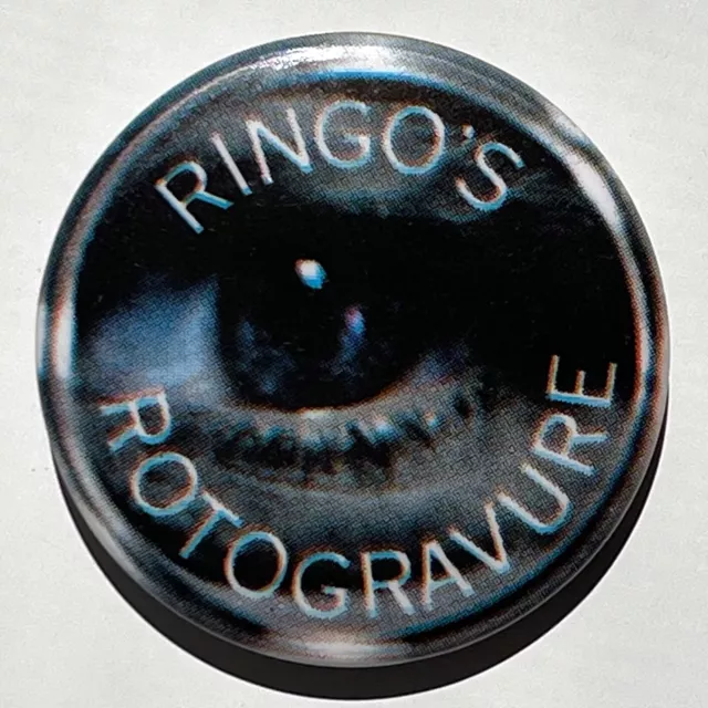 RARO Vintage 1976 RINGO STARR Pin de promoción Ringo's Rotograbado MT-NM botón BEATLES