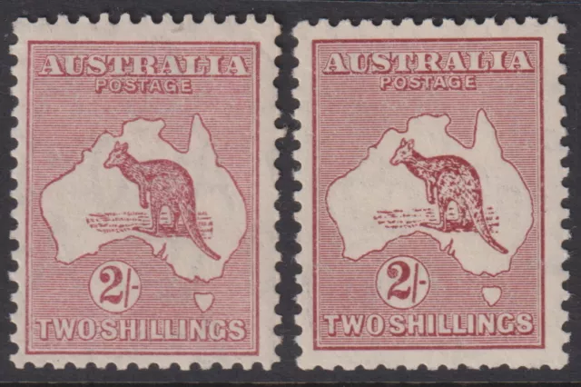 AUSTRALIA ROOS - 1932/45 CofA Wmk 2/- MAROON  SG 134/212 MNH Cv £20 [E4060]