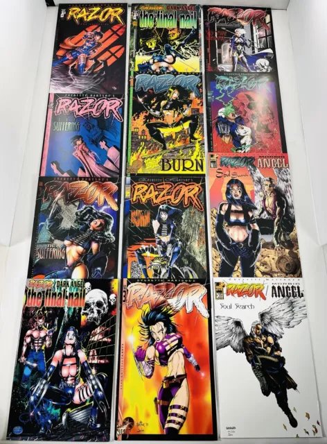 Lot Of 35 Razor Comics 6 Minis +12 One Shots Crow X-Over London Night 1994-2001