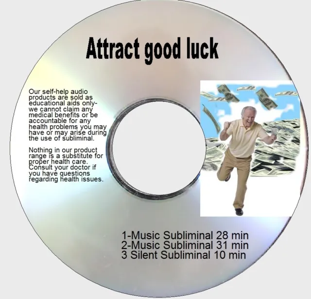 CD de música subliminal Attract Luck, Attract Good Fortune, Lucky Personality