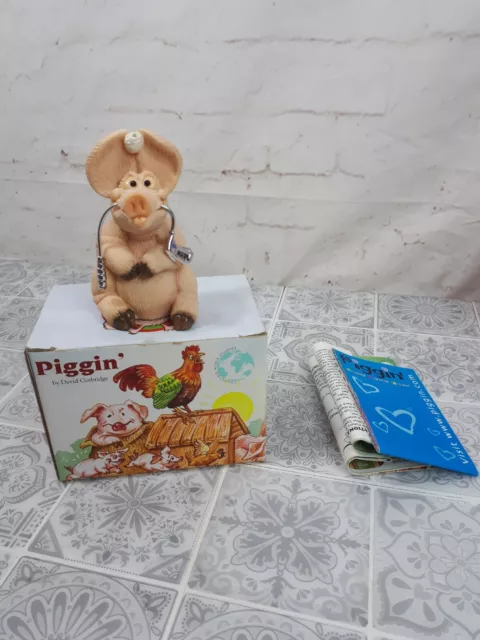 PIGGIN TEE’D OFF By David Corbridge ORIGINAL BOX 1997 Vintage pig collectable