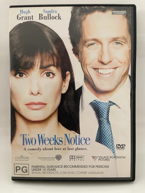 TWO WEEKS NOTICE (DVD, 2002) $4.78 - PicClick AU
