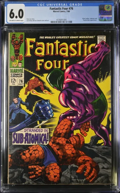 Fantastic Four #76, Marvel (1968), CGC 6.0 (FN) - Silver Surfer & Galactus App!