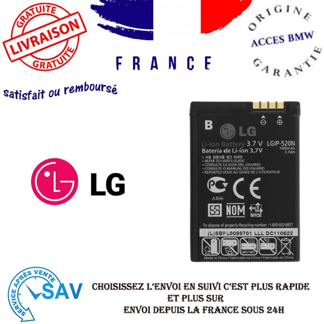 Batterie 850mAh LGIP-490A M02778K Pour LG Lotus LX600 – Neuve