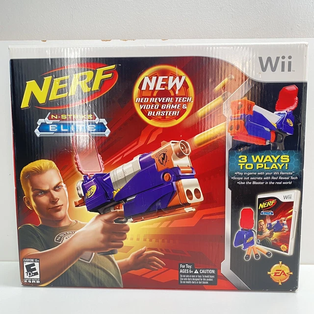 NERF N STRIKE Elite Nintendo Wii Video Game 2009 with Blaster Gun 45.