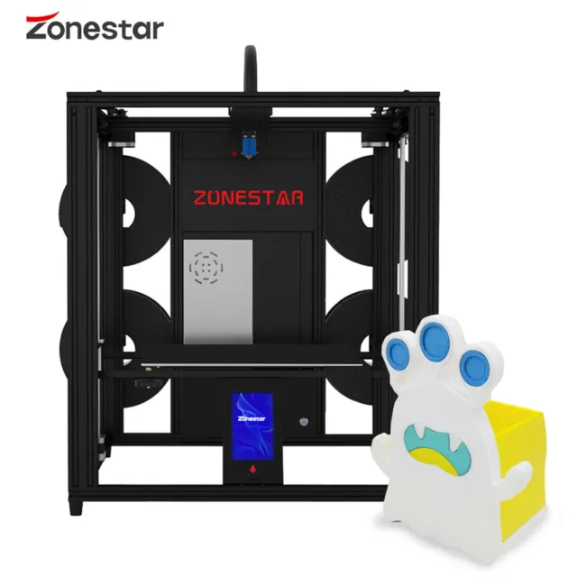 Zonestar Z9V5MK6 3D Printer w Auto Leveling 4in1 Dual Gear Extruder Modules H2T2