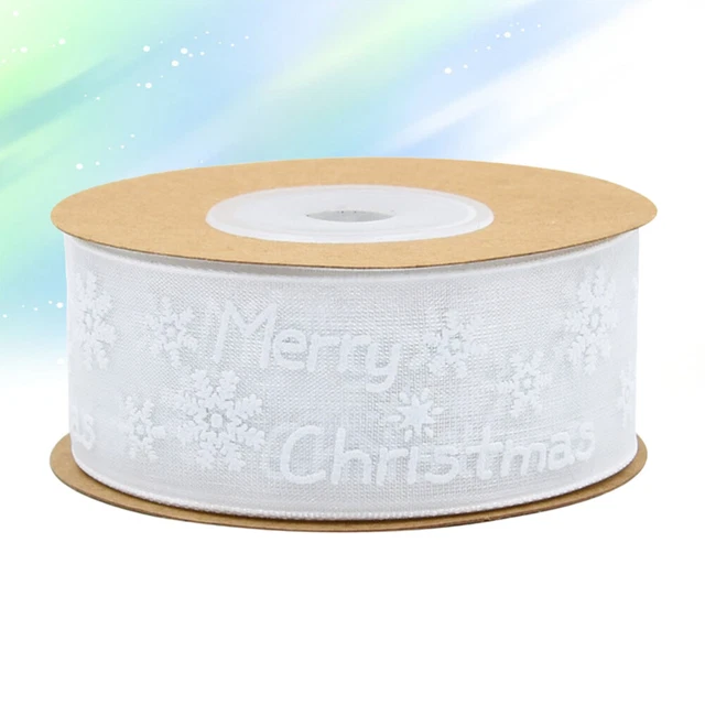 2x Geschenk Verpackung Band Schneeflocke Grosgrain-Band Diy Handwerk Band 6