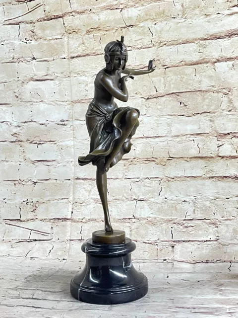 Art Déco Fonte Chiparus Classique Œuvre Danseuse Bronze Sculpture Décor Maison