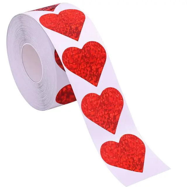 500* Pegatinas de corazón brillante rojo amor álbum de recortes pegatina adhesiva San Valentín]