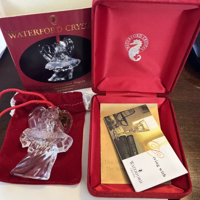 Waterford Crystal Millennium Angels 3rd Edition Fellowship Christmas Ornament